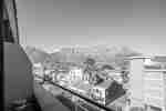 Mountain and City View from a Guest Room Balcony