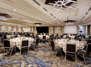 Grand Ballroom with Banquet Setup and Projectors