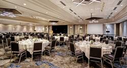 Grand Ballroom with Banquet Setup and Projectors