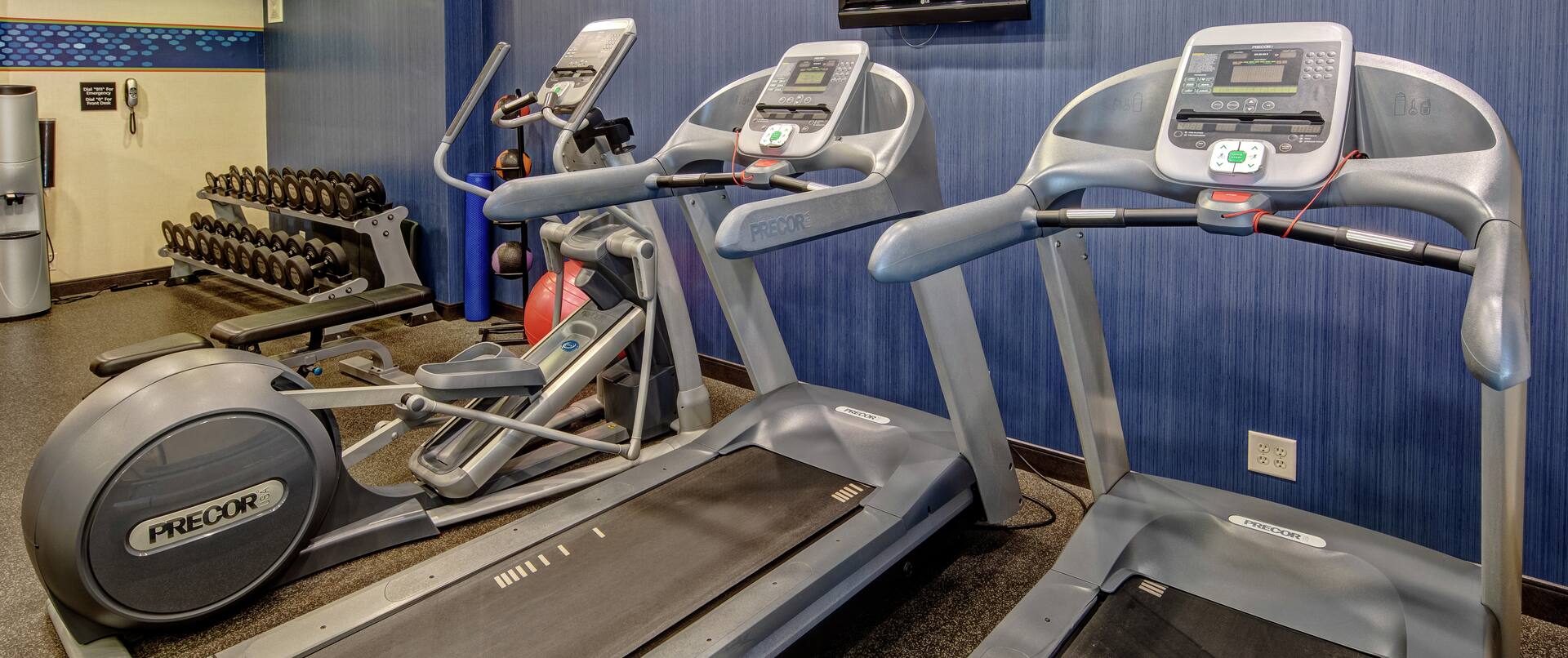 Close Up of Cardio Machines in Fitness Center