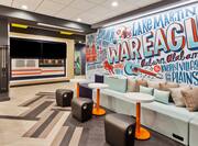 Soft Seating and Mural in Lobby