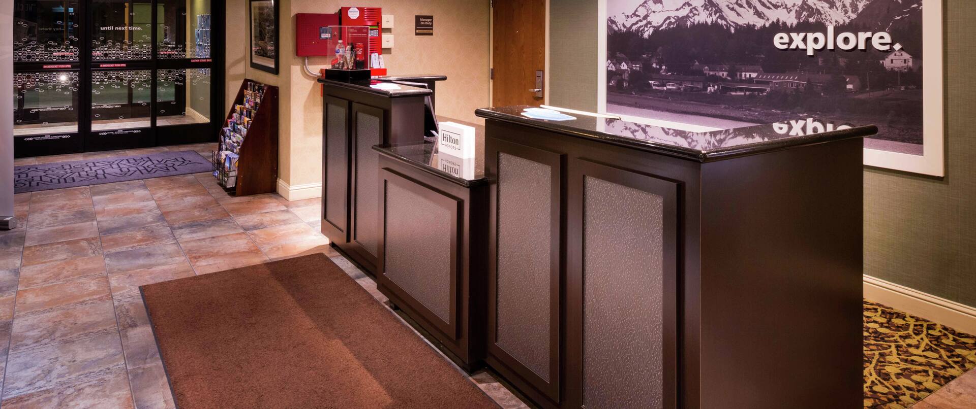Front Desk Area and Hotel Entry 