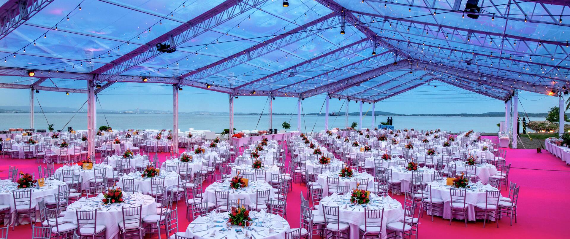 Covered Dining Event at the Beach