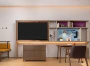 Suite desk and wall mounted TV