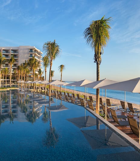 Outdoor Pool With Loungers