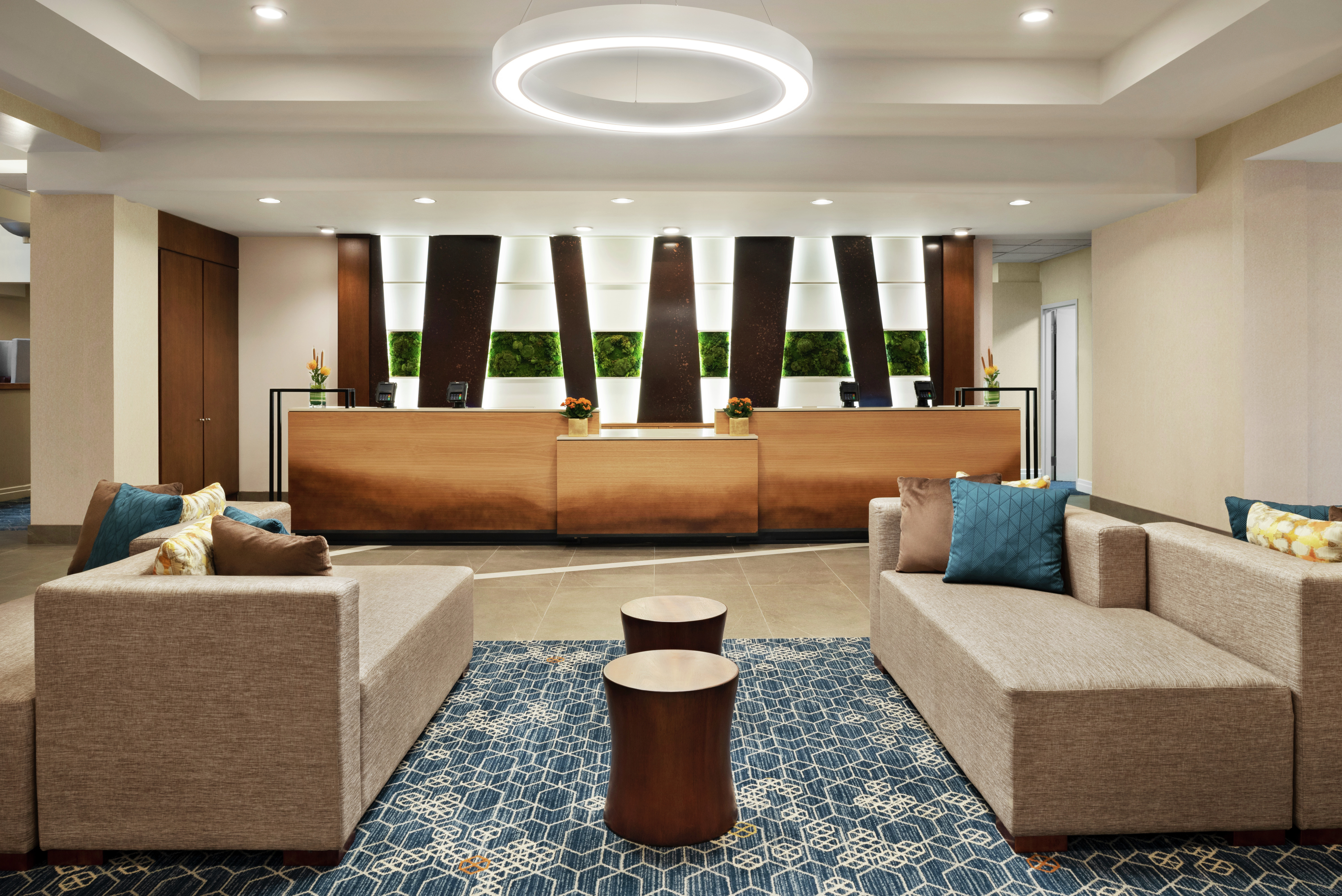 Front Desk and Lounge Area