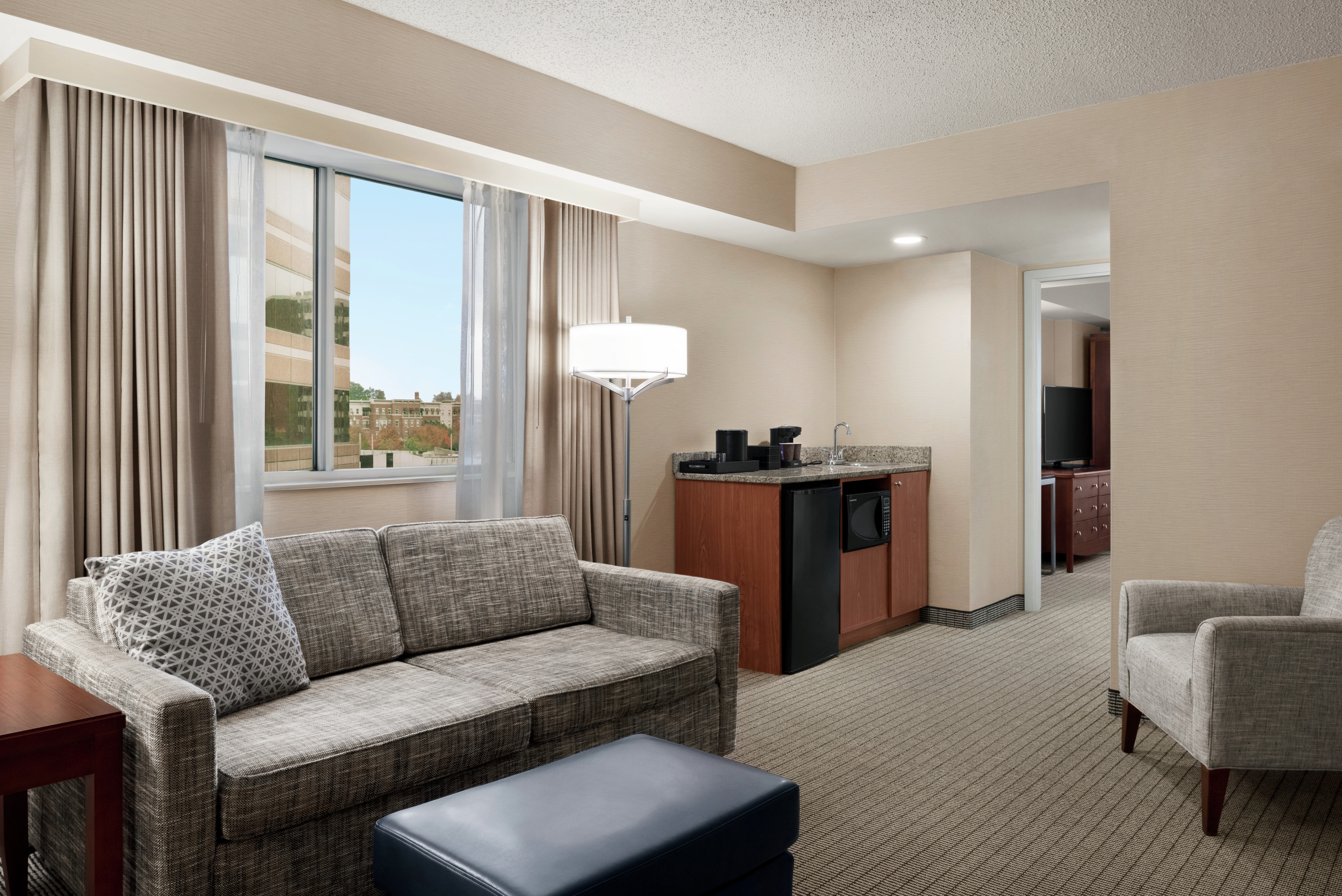 Executive Suite with Lounge Area, Faucet, and Room Technology