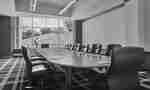 Meeting room with table and chairs