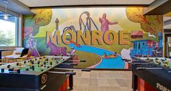 lobby mural and games