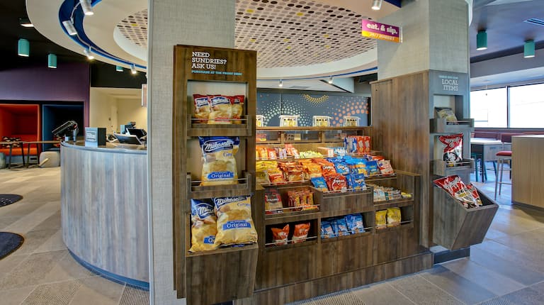 lobby front desk and snack station
