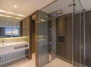 Master suite bathroom with shower