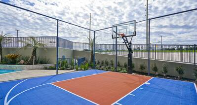 Outdoor Basketball Court at Daytime