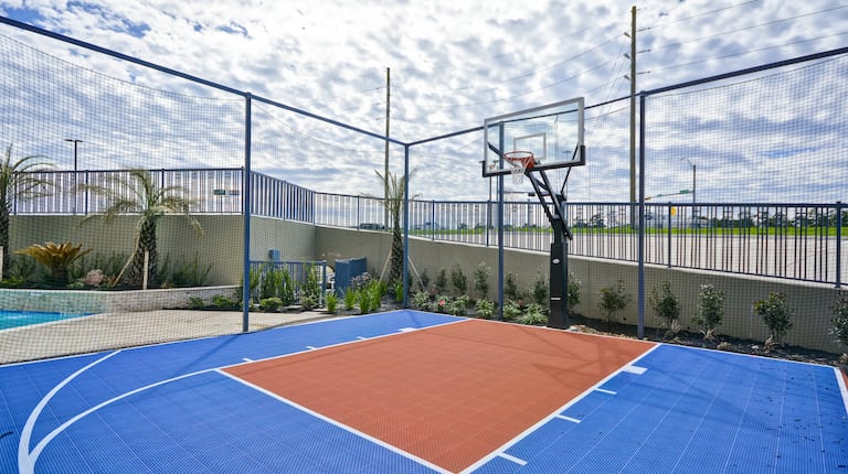 Outdoor Basketball Court at Daytime