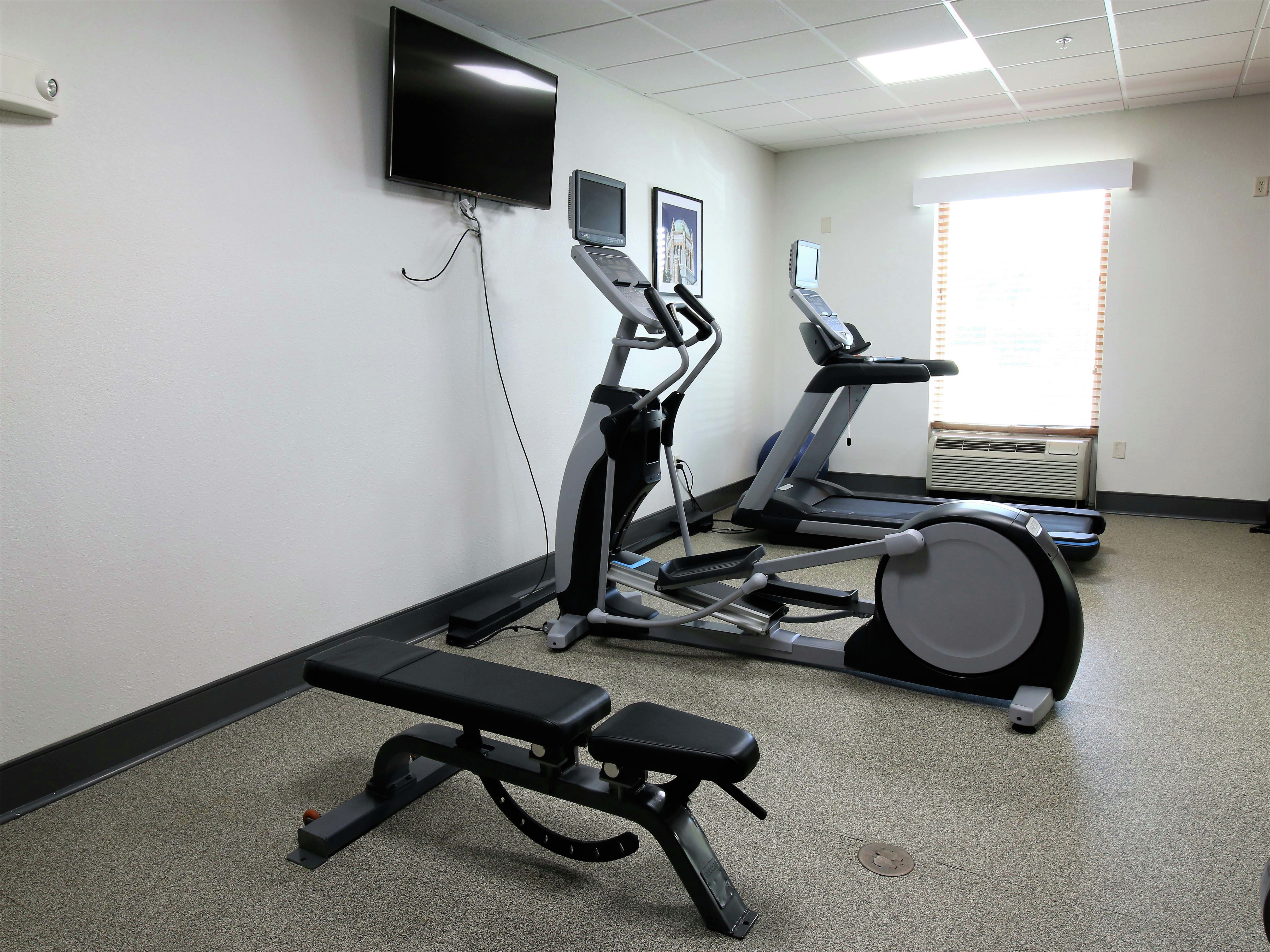 exercise equipment in a fitness center