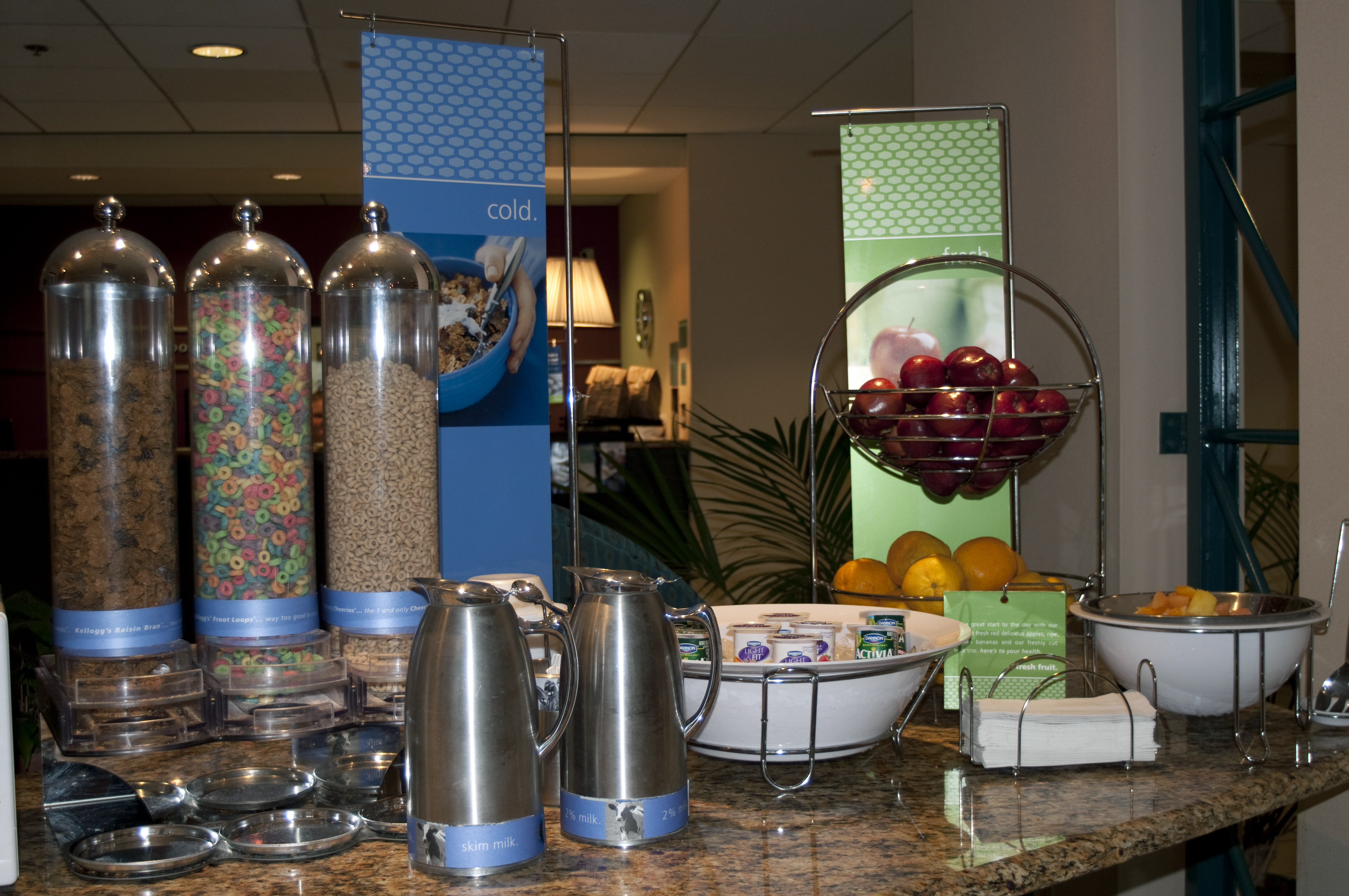 Breakfast Area Cold Cereal & Fruit