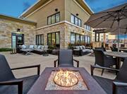 Exterior Patio with Lounge Areas and Fire Pit 