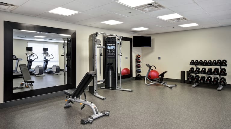 Fitness Center with Workout Equipment 