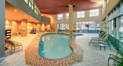 Indoor Pool with Sitting Area