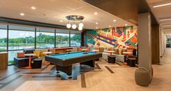 Pool Table and Seating Area in Lobby 