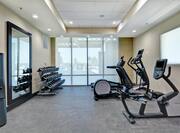 Fitness center with free weights area