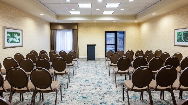 Meeting Room with Chairs and Podium