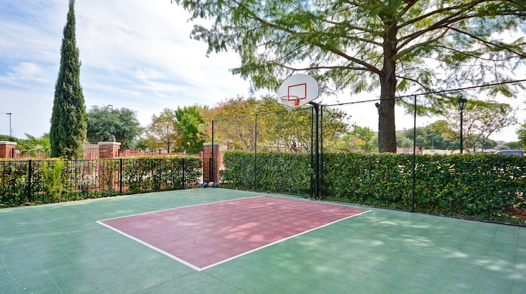 Outdoor Sport Court Featuring Basketball