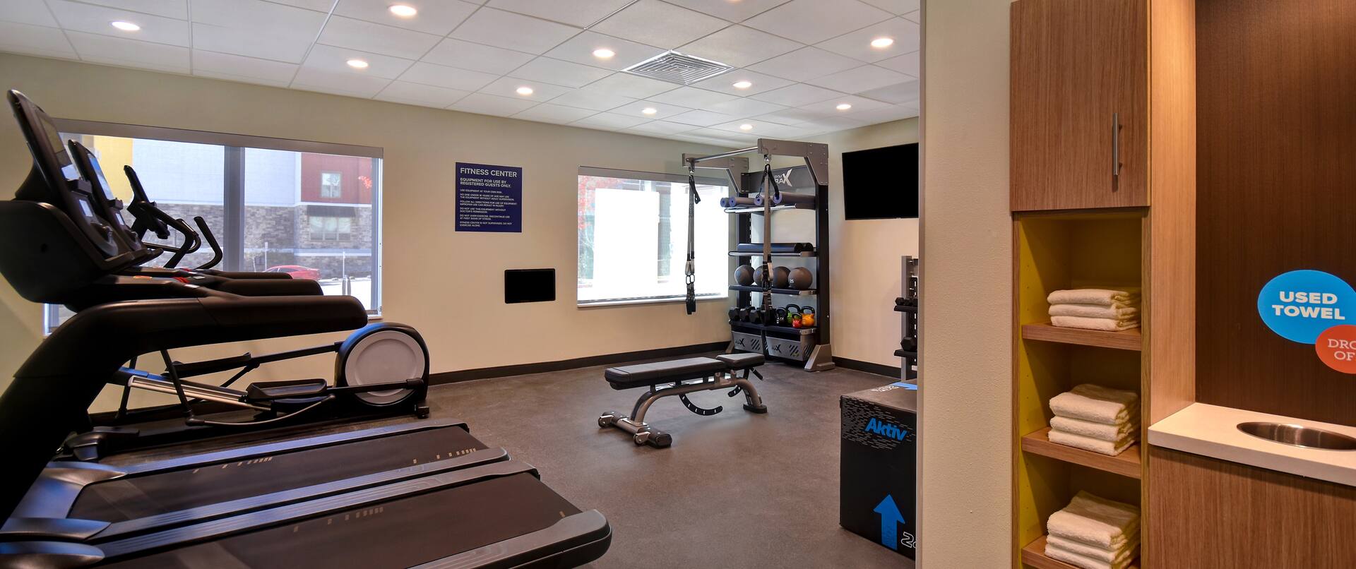 On-Site Fitness Center - Treadmills, Weight Bench, Towels