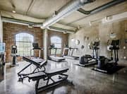 Fitness Center with Recumbent Bikes and Treadmills