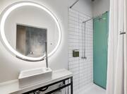 Bathroom Vanity Area and Shower