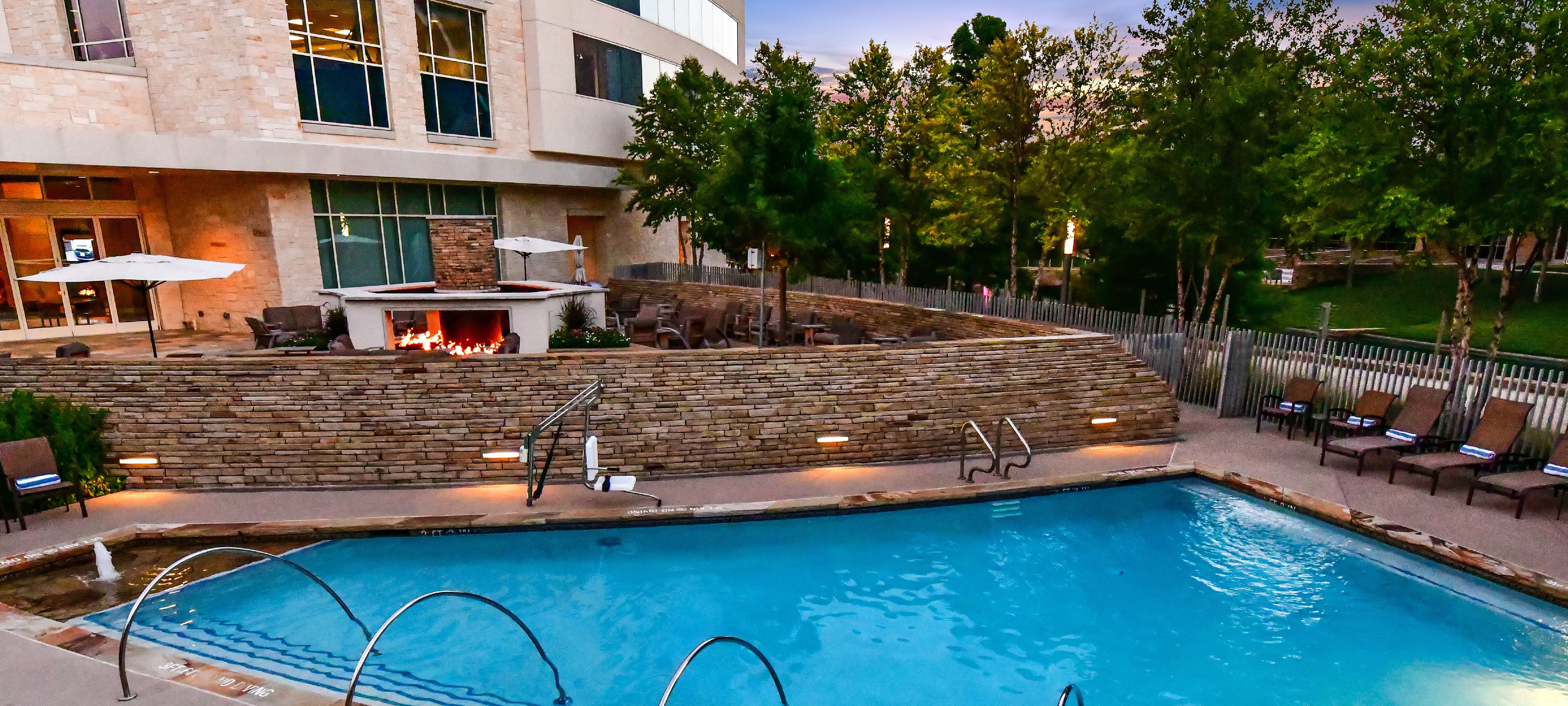 Outdoor Pool with Firepit