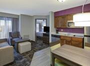 Homewood Suites by Hilton Dayton-South Hotel, OH - Suite Living Area, Kitchen and Dining Table
