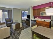 Homewood Suites by Hilton Dayton-South Hotel, OH - Suite Living Room, Kitchen and Dining