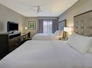 Homewood Suites by Hilton Dayton-South Hotel, OH - Two Double Beds, TV and Work Desk