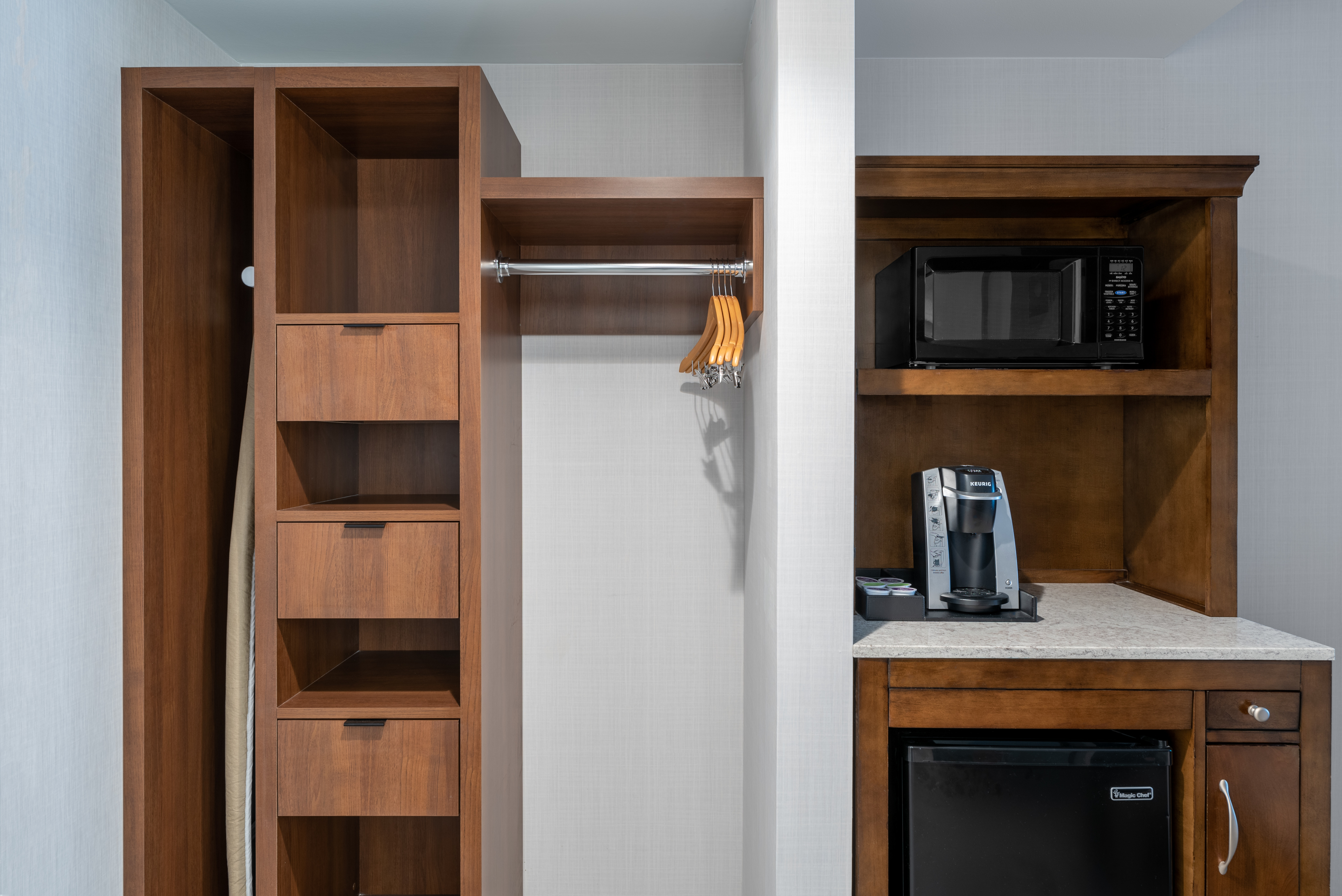 Closet Space With Guestroom Amenities 