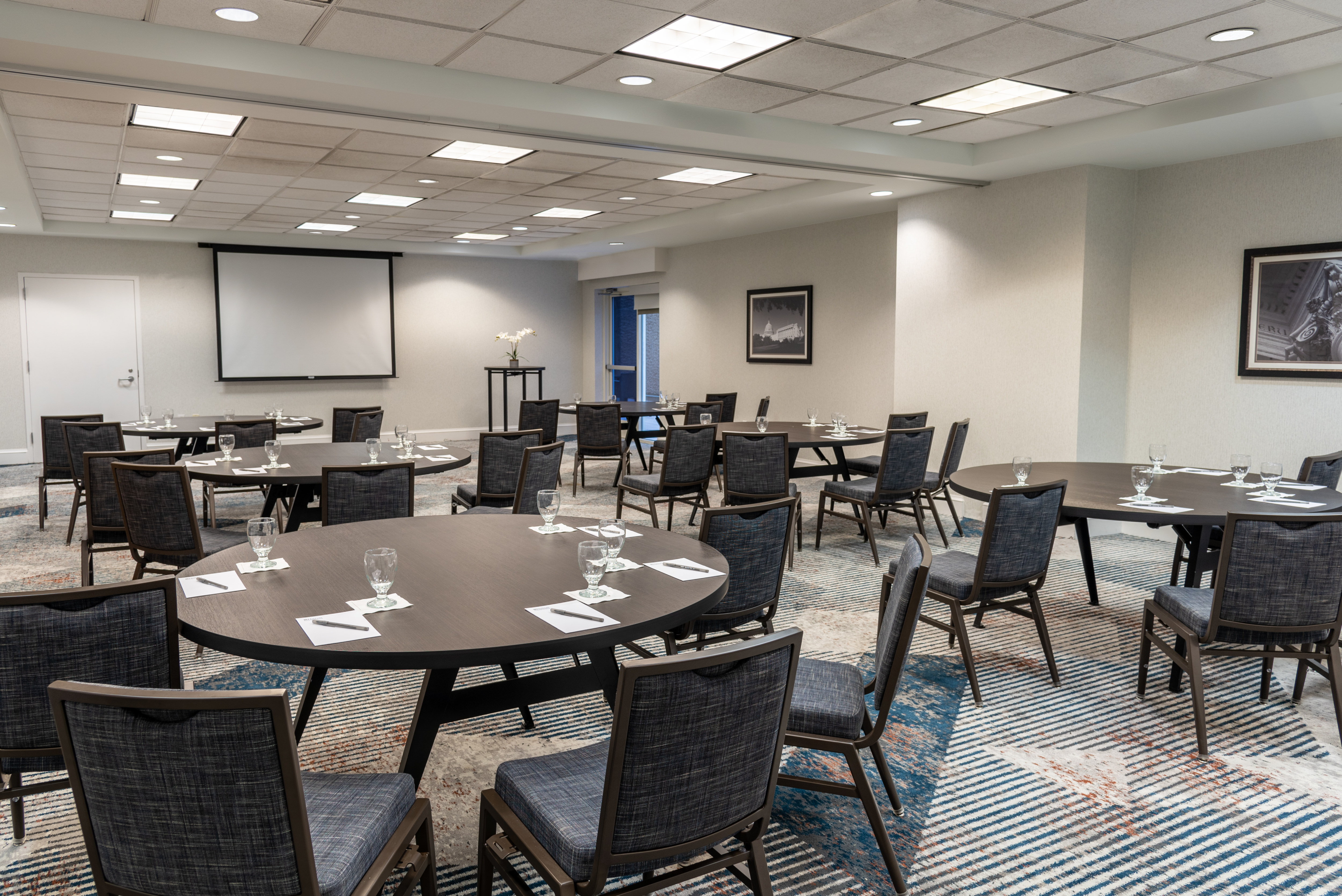 Meeting Room With Round Tables
