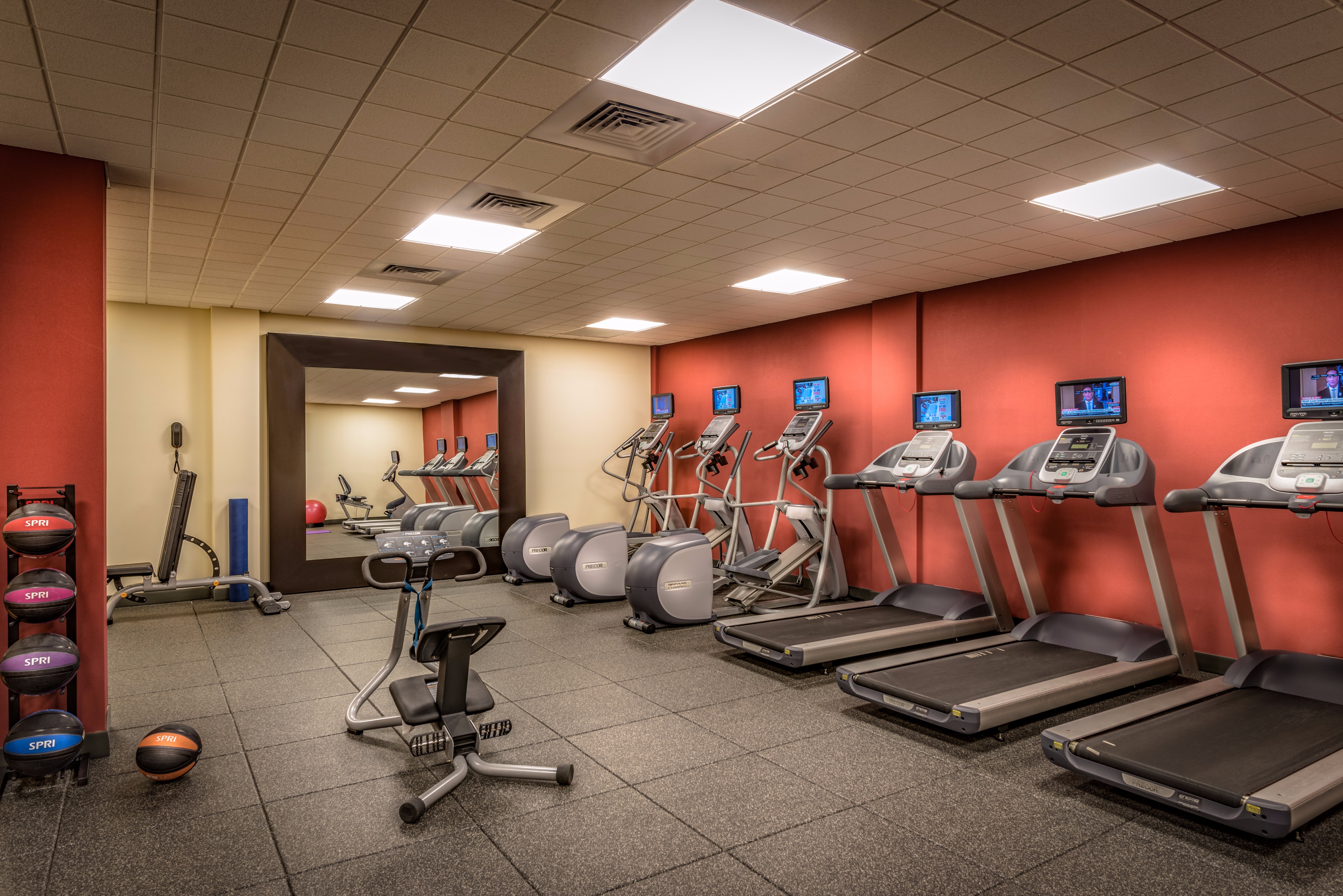 Fitness Center with Treadmills and Cross-Trainers