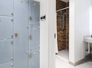 Lockers in Shower Area