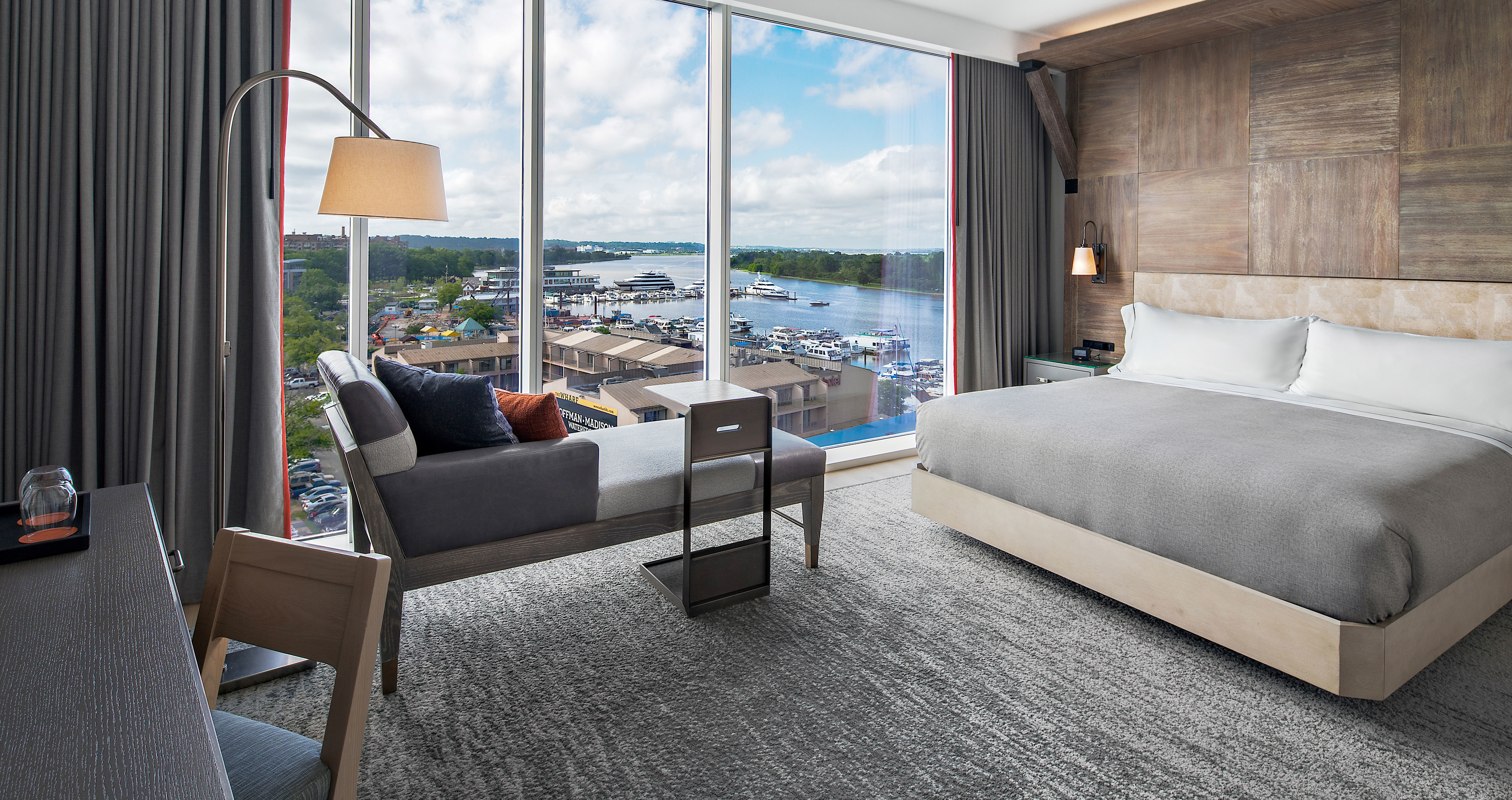 King Guest Room with partial river view