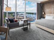 King Guest Room with partial river view