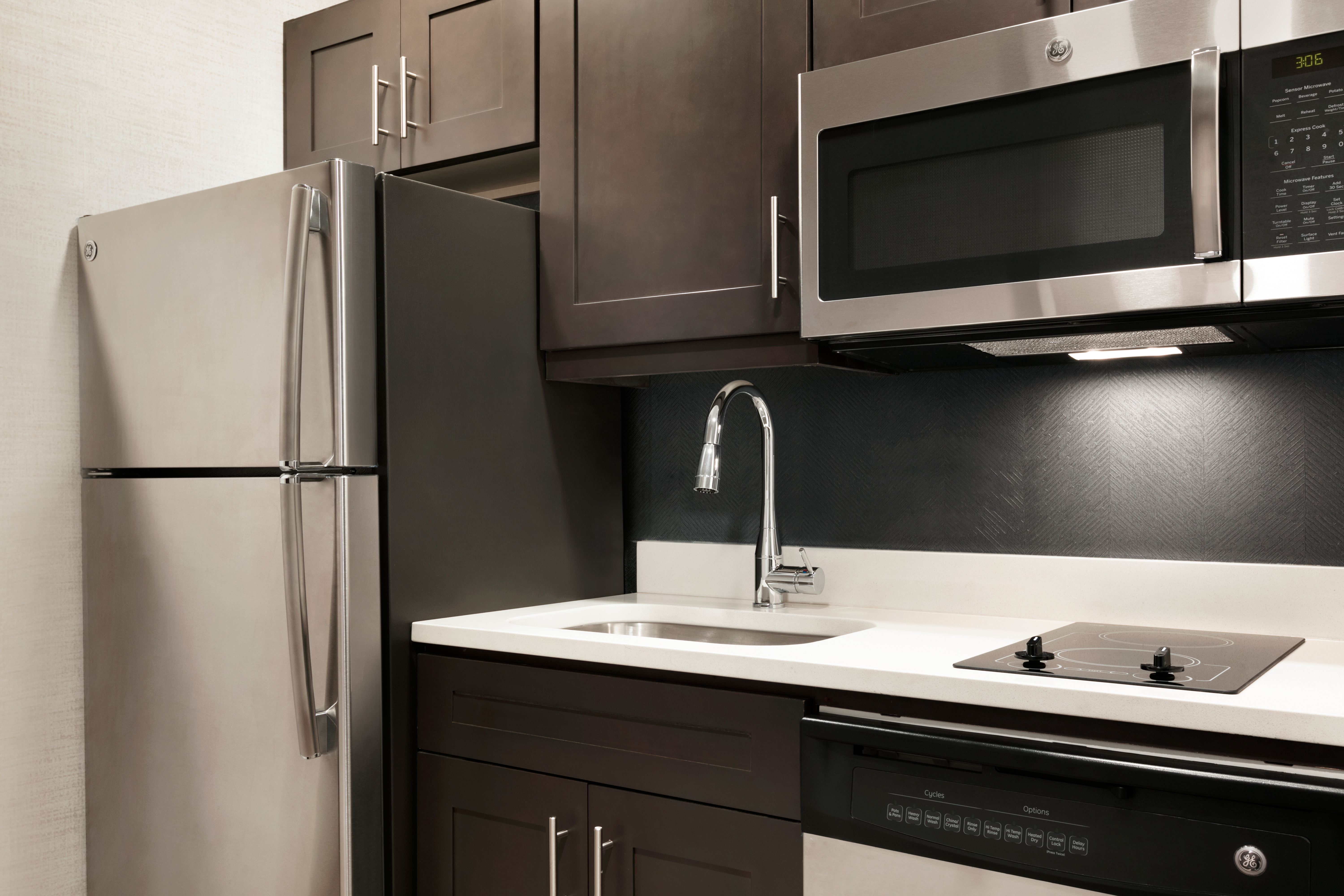 Guest Kitchen Sink, Refridgerator, Microwave and Dishwasher