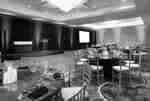 Grand Ballroom Setup with Round Tables and a Podium