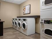Laundry area with machines