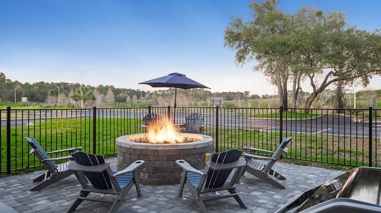 Relaxing Firepit and Seating Area