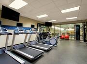 A room filled with fitness equipment