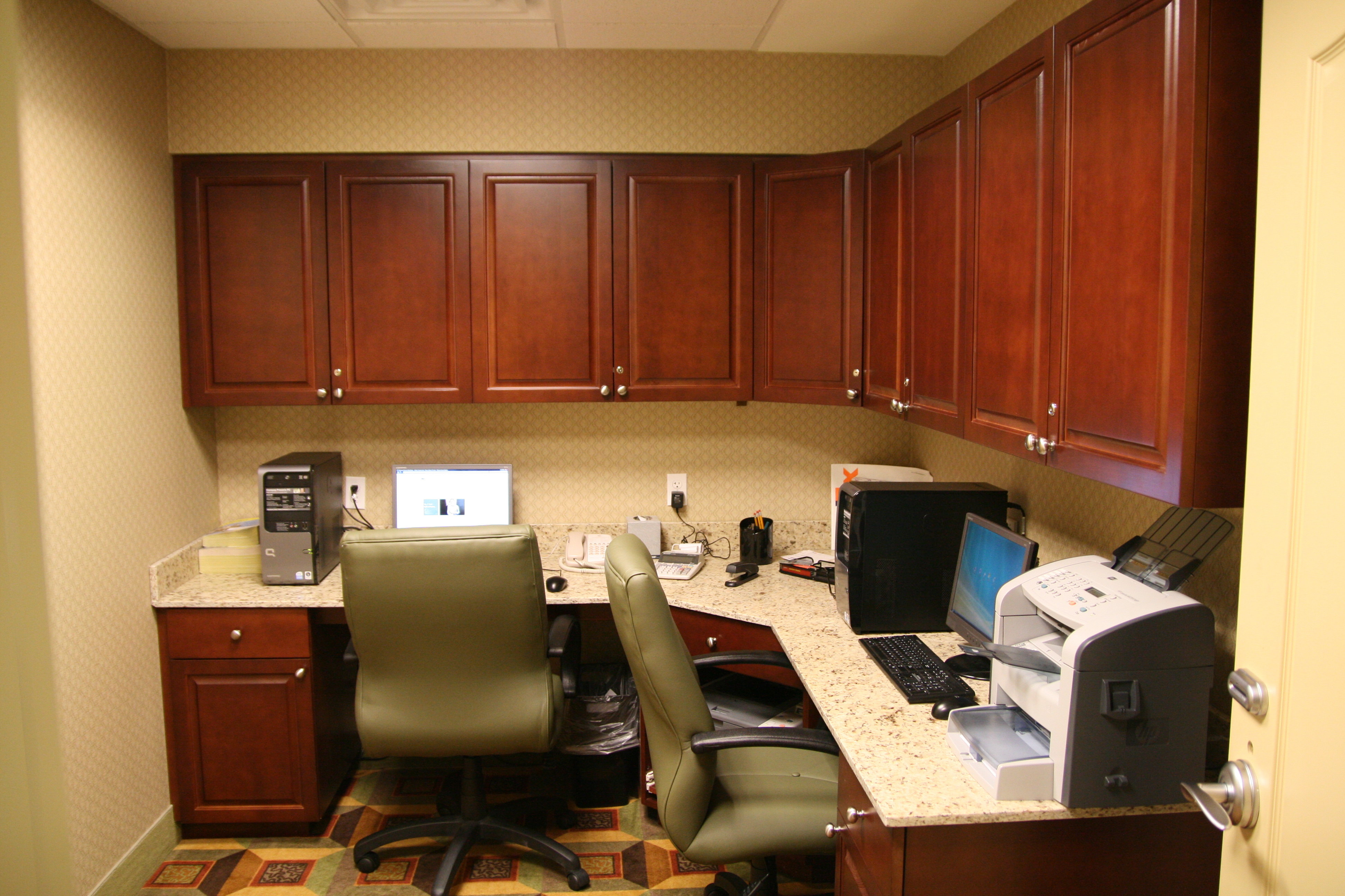 Business Center with Personal Computer Work Stations and Printer 