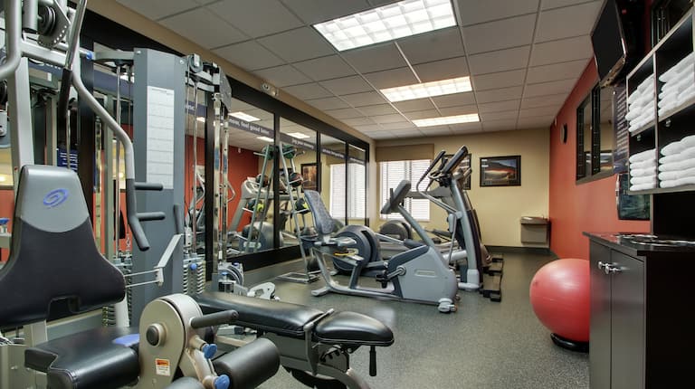 Fitness Center with treadmills and recumbent bikes