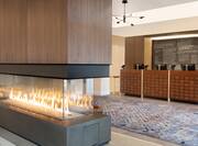 Front Desk With Fireplace