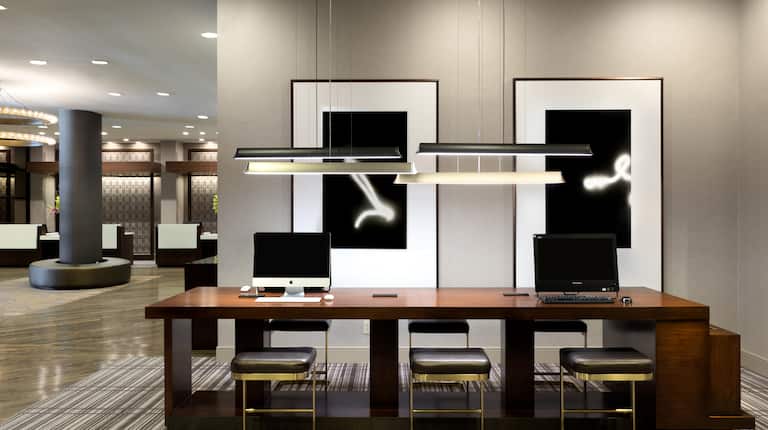 Business center with 2 computers