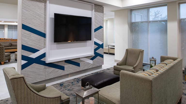 Lobby Seating Area with HDTV