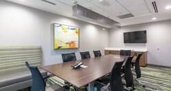 Meeting Room with Boardroom Seating and TV